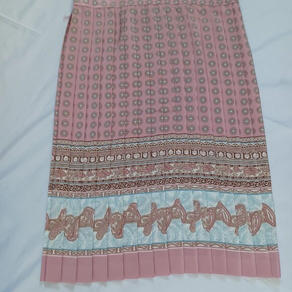 Vintage Schrader Shirt Dress Petite Midi Pleated 80s A line Secretary Size 8P - Picture 7 of 13